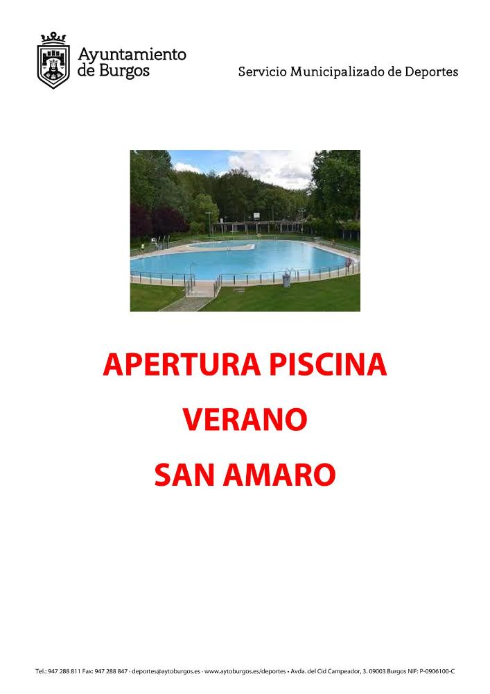 Imagen APERTURA PISCINA DE VERANO SAN AMARO