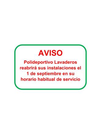 Image Apertura polideportivo Lavaderos