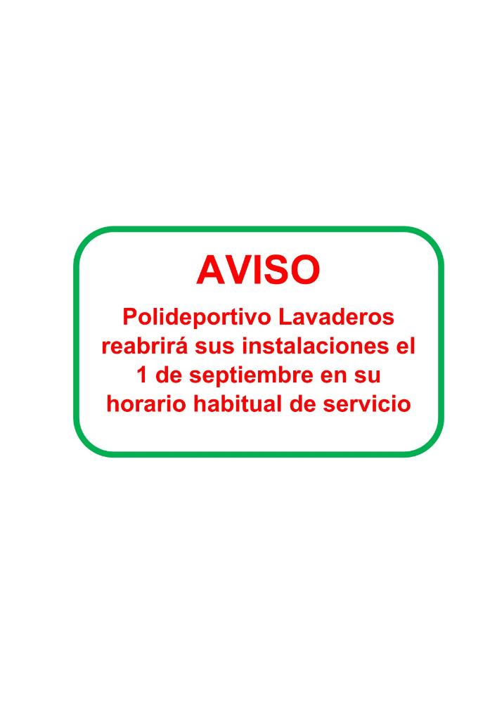 Imagen Apertura polideportivo Lavaderos
