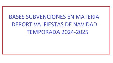 Image Bases Subvenciones Fiestas de Navidad Temporada 2024-2025