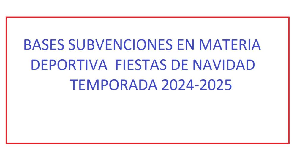 Imagen Bases Subvenciones Fiestas de Navidad Temporada 2024-2025