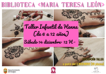 Cartel- Taller infantil Henna-Teresa León