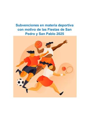 Image Convocatoria de subvenciones en materia deportiva Fiestas San Pedro y San Pablo 2025