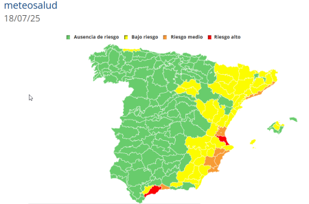 Imagen NIVEL VERDE, SIN RIESGO por calor para hoy (18/07/2025) en Meseta de Burgos